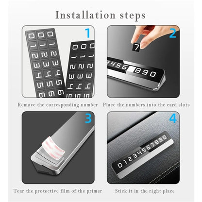 Luminous Car Parking Phone Card Logo Number Plate
