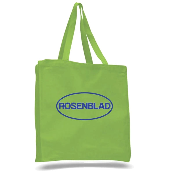 12 Oz. Cotton Canvas Shopper Tote Bag With Gusset