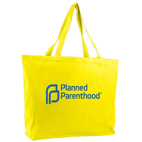 12 Oz. Cotton Canvas Jumbo Tote Bag With Long Handles