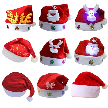 MOQ 50 Plush Santa claus Hats