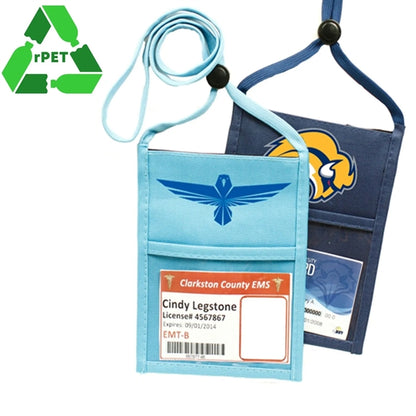Recycled Neck wallet Event Pouch w/ Three Pockets