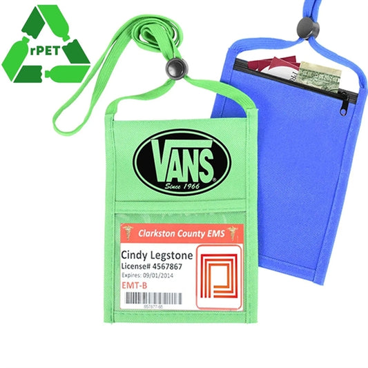 rPET Single Pocket Neck Wallet Event Pouch