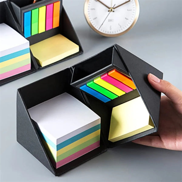 Sticky Notes With Cube Pencil Holder