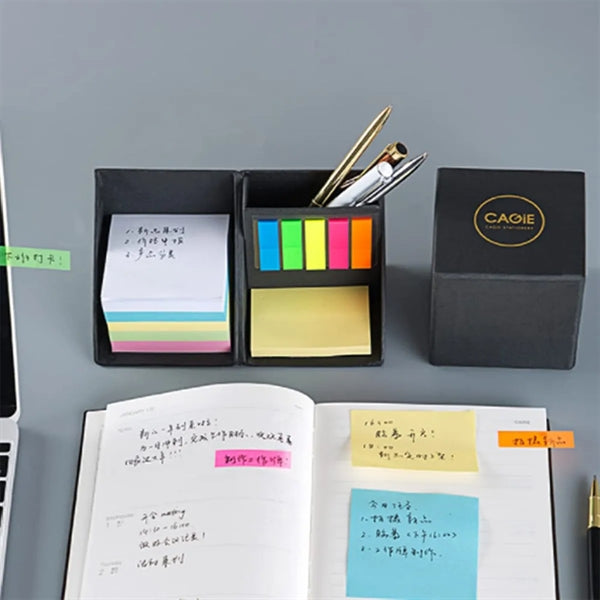 Sticky Notes With Cube Pencil Holder