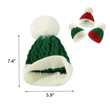Winter Warmth Patchwork Knit Beanie