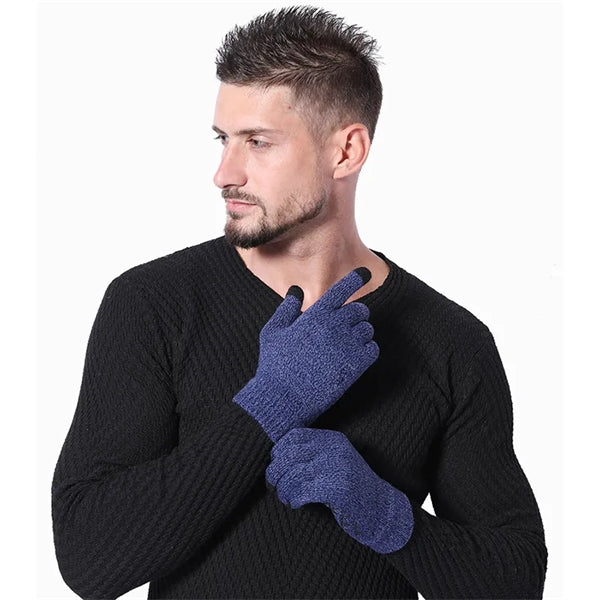Unisex Winter Warm Knit Touchscreen Gloves