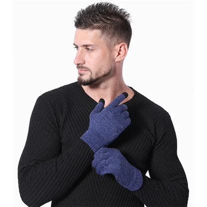 Unisex Winter Warm Knit Touchscreen Gloves