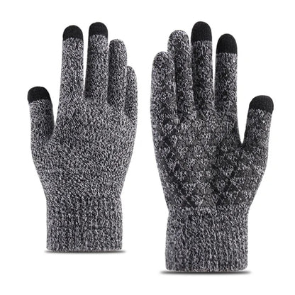 Unisex Winter Warm Knit Touchscreen Gloves
