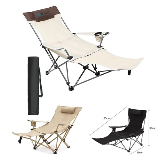 Folding Camping Chair With Footrest
