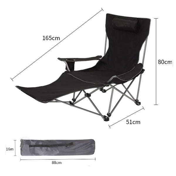Folding Camping Chair With Footrest