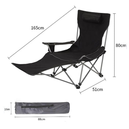 Folding Camping Chair With Footrest