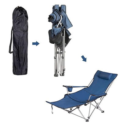 Folding Camping Chair With Footrest