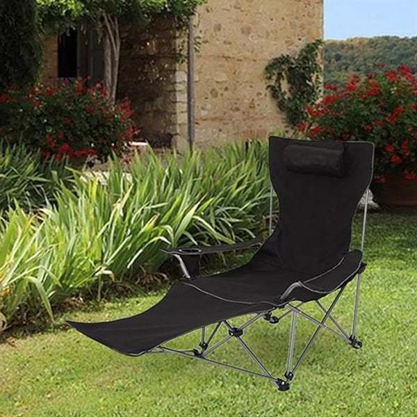 Folding Camping Chair With Footrest