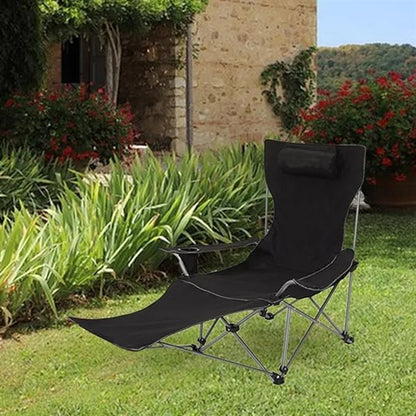 Folding Camping Chair With Footrest
