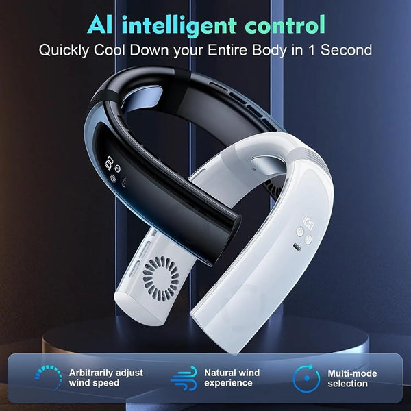5000mAH Portable Rechargeable Neck Fans