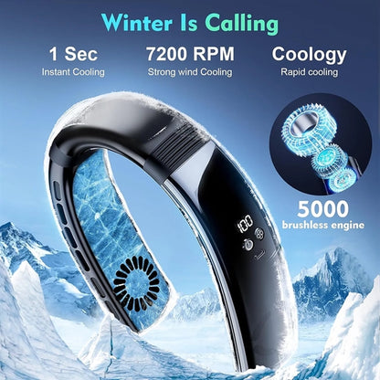5000mAH Portable Rechargeable Neck Fans