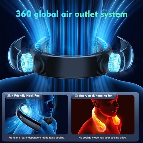 5000mAH Portable Rechargeable Neck Fans