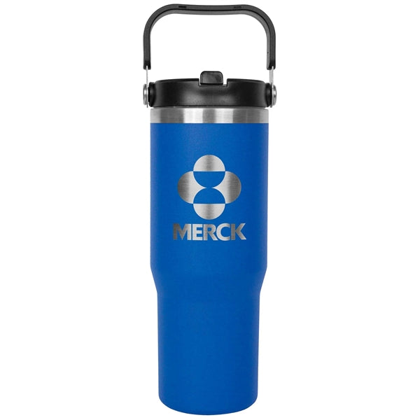 30oz. Stainless Steel Insulated Mug with Handle and Built-In