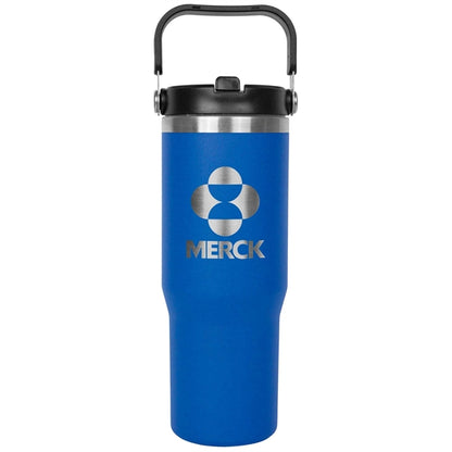 30oz. Stainless Steel Insulated Mug with Handle and Built-In