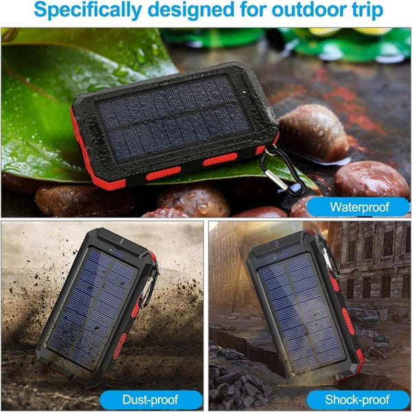 20000Mah Portable Solar Power Bank With Flashlight