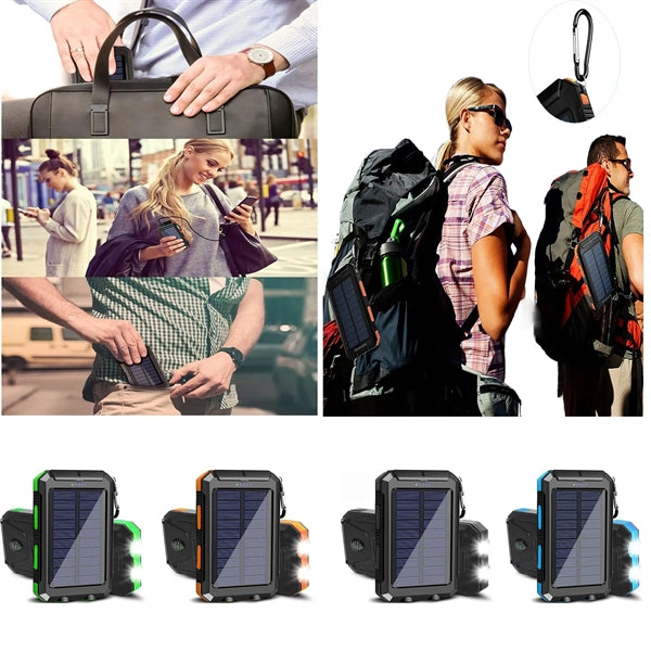 20000Mah Portable Solar Power Bank With Flashlight