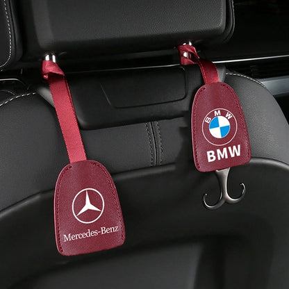 Car Seat Headrest Leather Hooks
