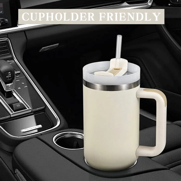 30 OZ Tumbler with Handle and Straw Lid