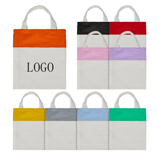Canvas Tote Bags Colorful Grocery Shopping Handbags
