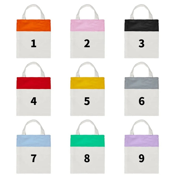 Canvas Tote Bags Colorful Grocery Shopping Handbags