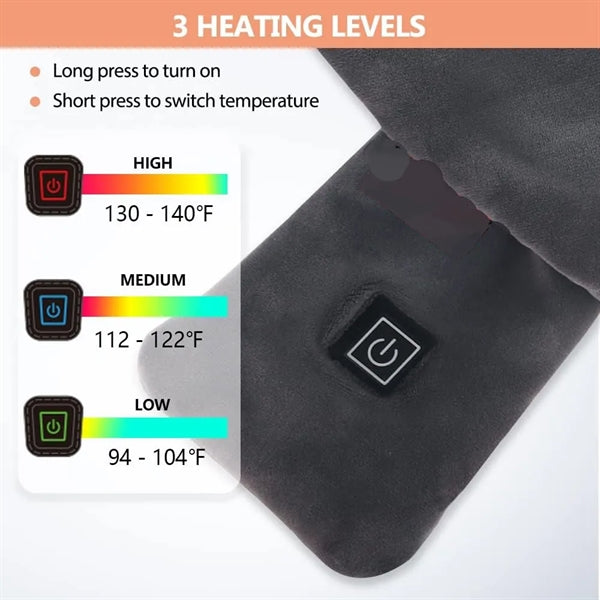 USB Heated Scarf Neck Heating Pad Wrap with Power Bank