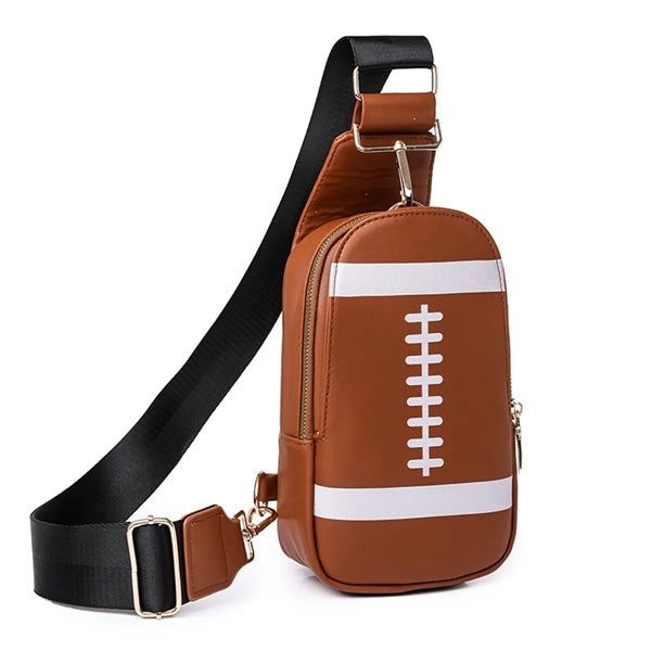 PU Leather Sling Bag Crossbody Backpack Shoulder Rucksack