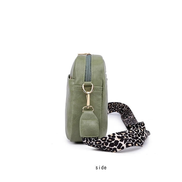 PU Leather Sling Shoulder Crossbody Bag With Tassels