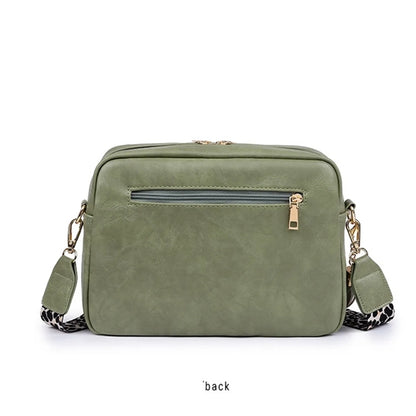 PU Leather Sling Shoulder Crossbody Bag With Tassels