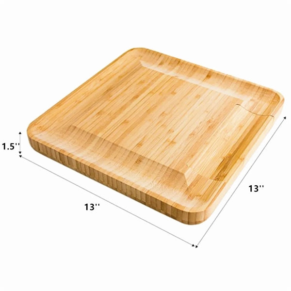 Bamboo Cheese Board and Knife Set