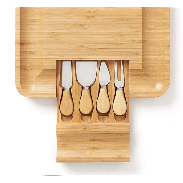 Bamboo Cheese Board and Knife Set