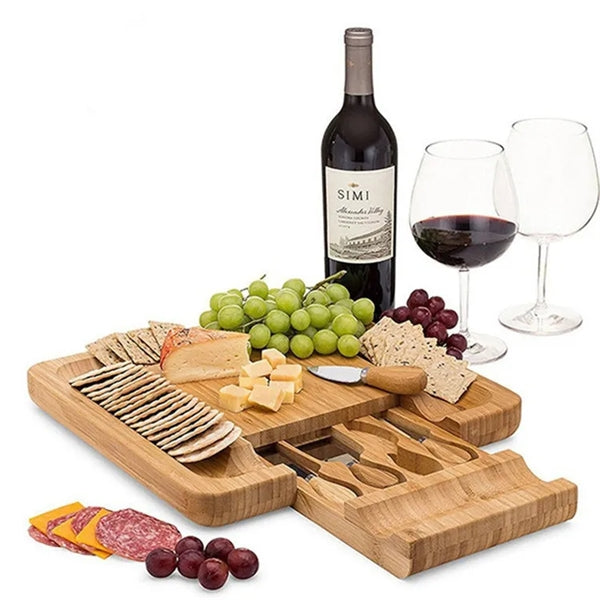 Bamboo Cheese Board and Knife Set