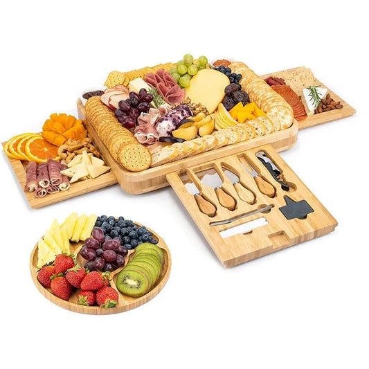 Bamboo Large Charcuterie Board Set
