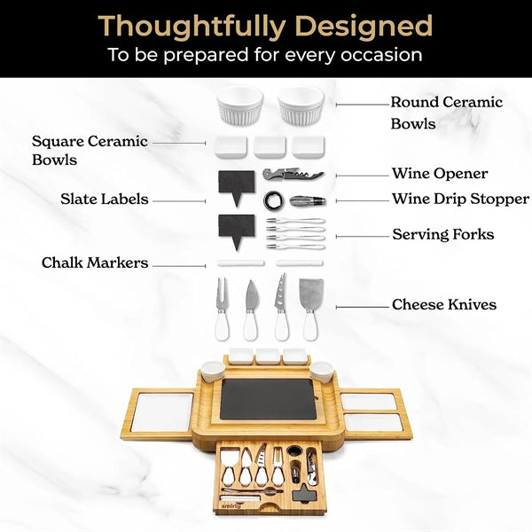 Bamboo Large Charcuterie Board Set
