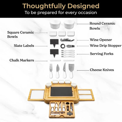 Bamboo Large Charcuterie Board Set