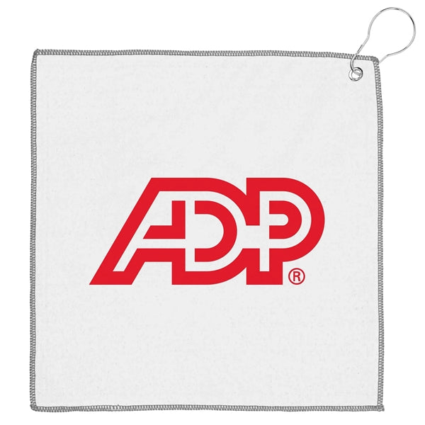 12x12 Recycled Golf Towel with Carabiner