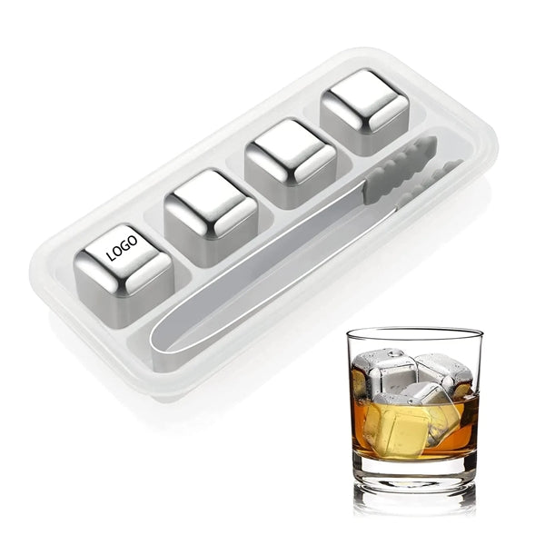 Chilled Square Stainless Steel Ice Cubes With