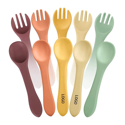 Baby Silicone Fork Spoon