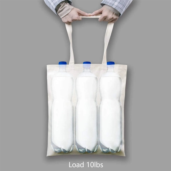 Large Vertical Canvas Tote Bag In Solid Color