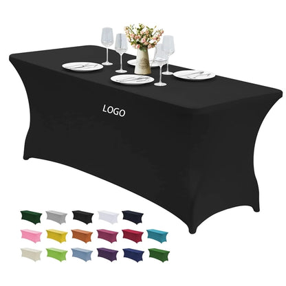 6 Feet Solid Color Stretch Envelops The Tablecloth
