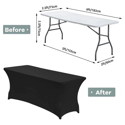 6 Feet Solid Color Stretch Envelops The Tablecloth