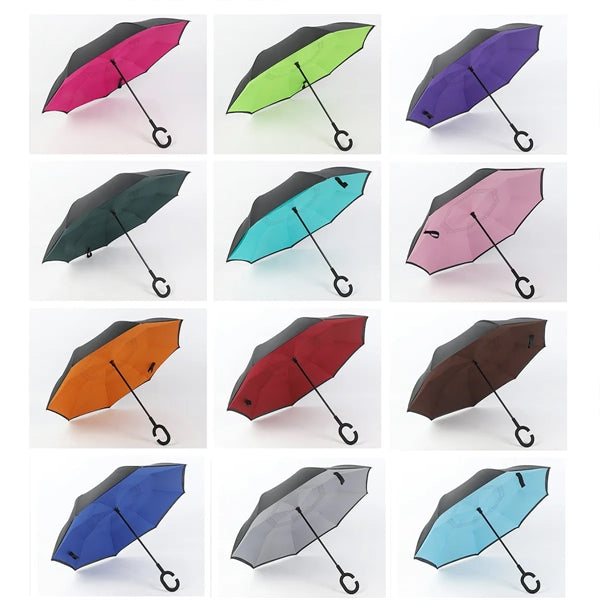 Inverted Umbrella For Rain Reverse Upside Down