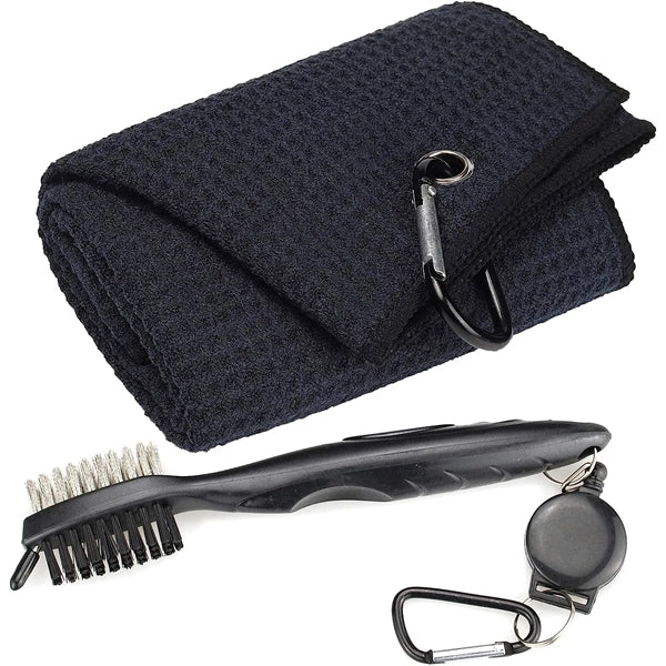 Microfiber Golf Towel Brush Tool Kit