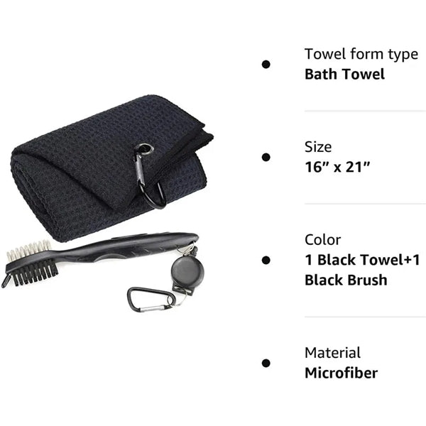 Microfiber Golf Towel Brush Tool Kit