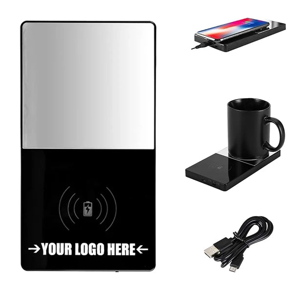 2 In 1 Heating Mug Cup Warmer Electric Wireless Charger