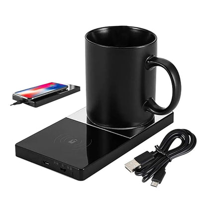 2 In 1 Heating Mug Cup Warmer Electric Wireless Charger